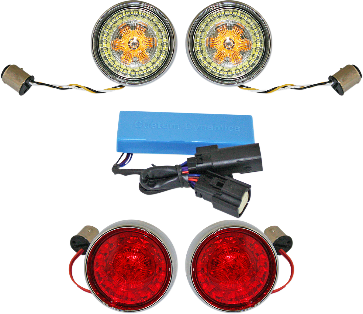 CUSTOM DYNAMICS Full Bullet Turn Signal Conversion Kit - Chrome 2020-1598