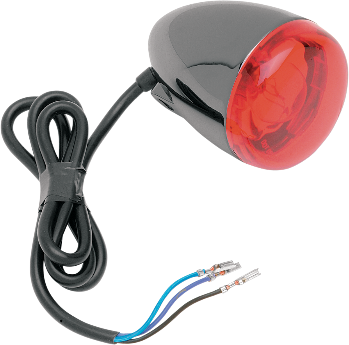 CHRIS PRODUCTS Turn Signal - Black Nickel/Red 8510R