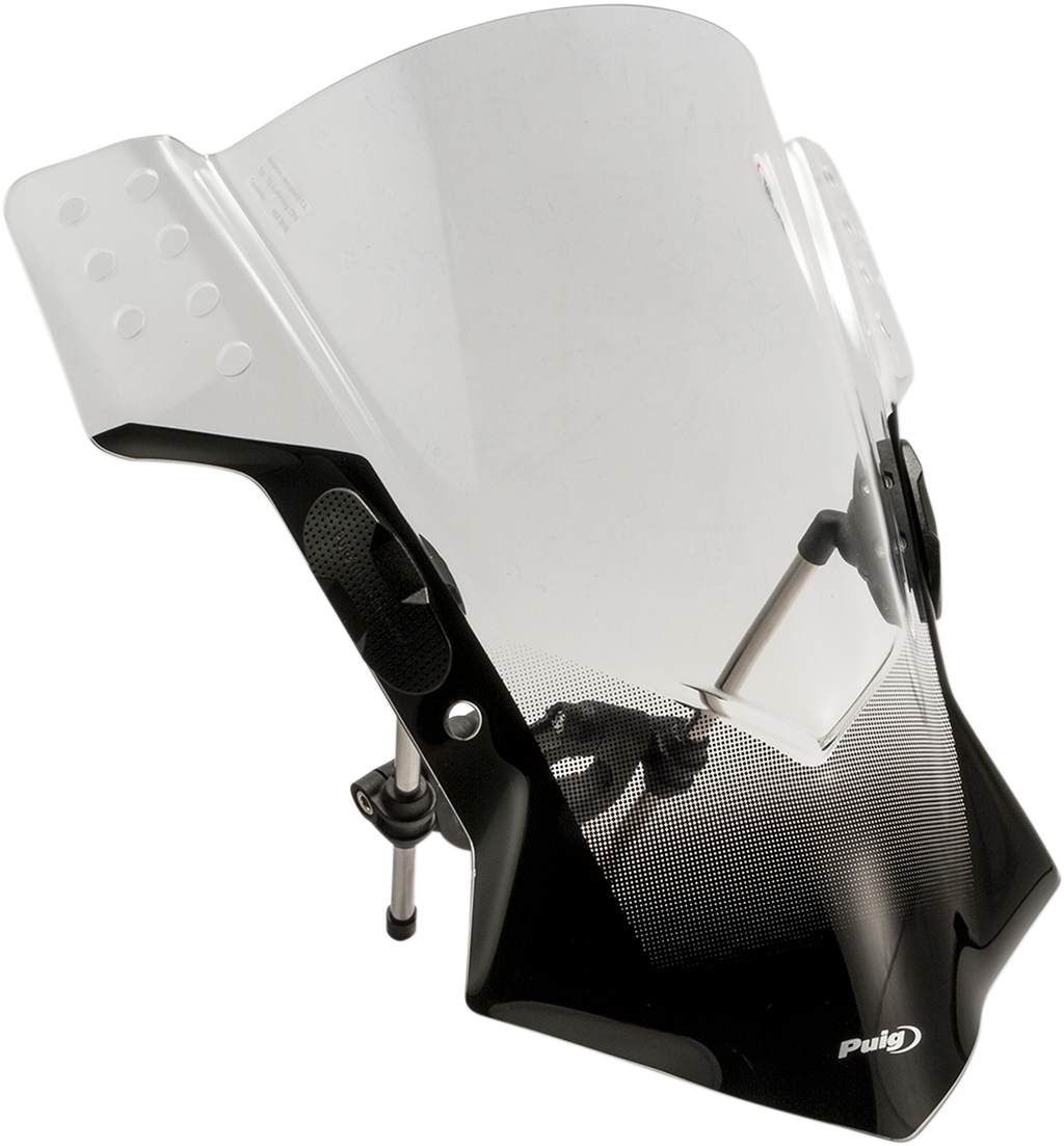 PUIG HI-TECH PARTS Rafale Windshield - New Generation Windscreen / 15-3/8" / Smoke 2301-2603