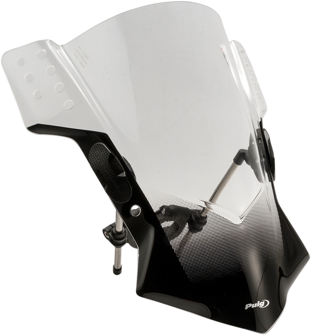 PUIG HI-TECH PARTS Rafale Windshield - New Generation Windscreen / 15-3/8" / Smoke 2301-2603