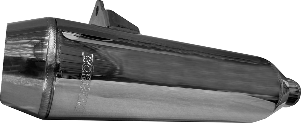 4" Slip-On Muffler with Billet End Cap - Chrome - Scout