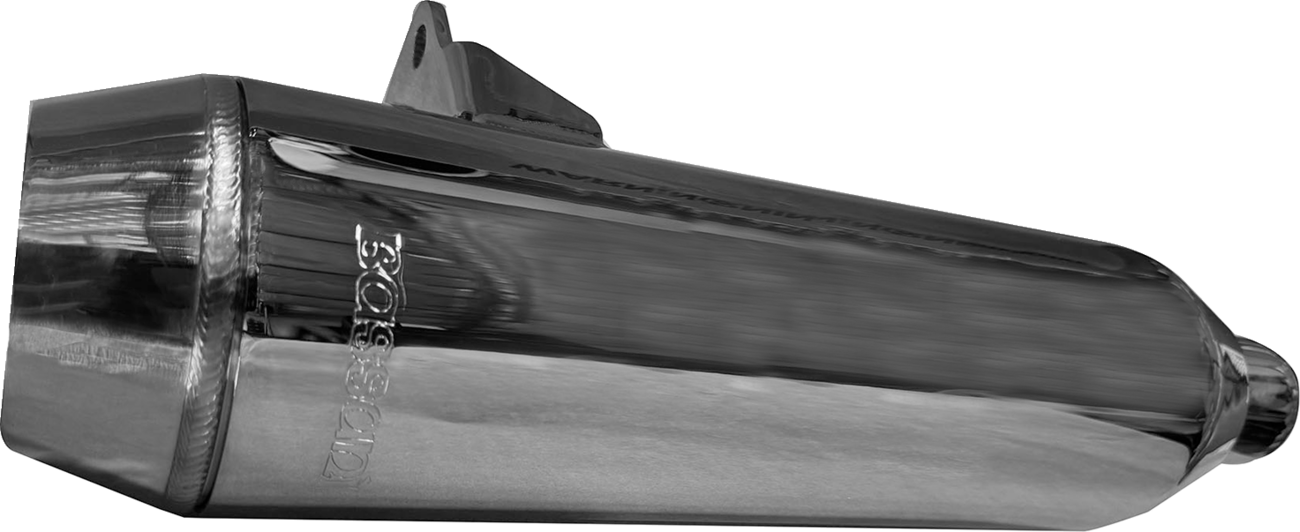 4" Slip-On Muffler with Billet End Cap - Chrome - Scout