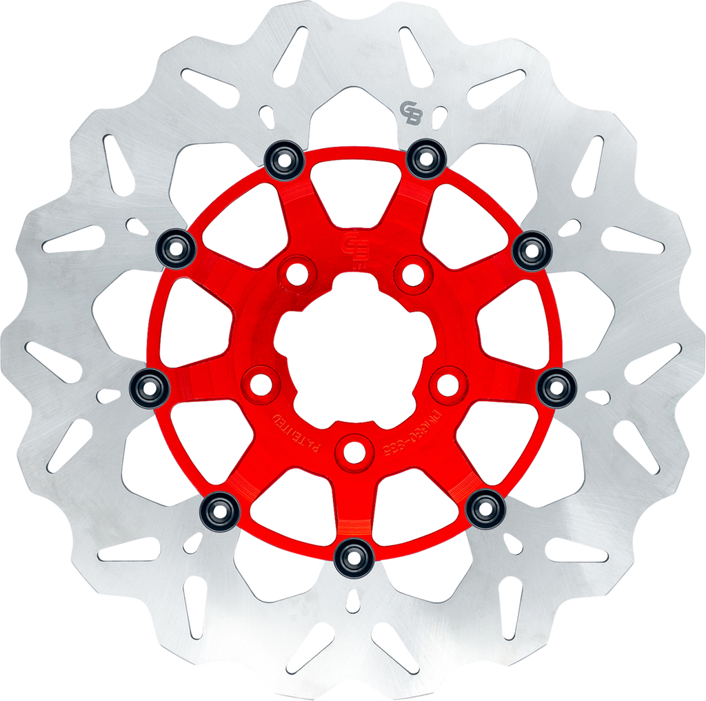 GBRAKES Wave® Brake Rotors - Brake Rotor / Rear / Red 1710-4946