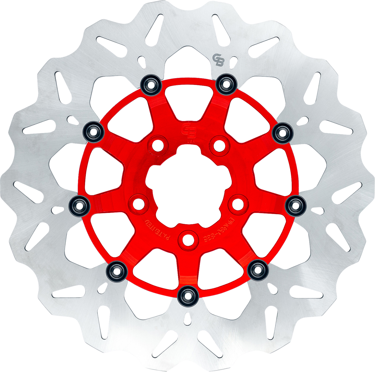 GBRAKES Wave® Brake Rotors - Brake Rotor / Rear / Red 1710-4946