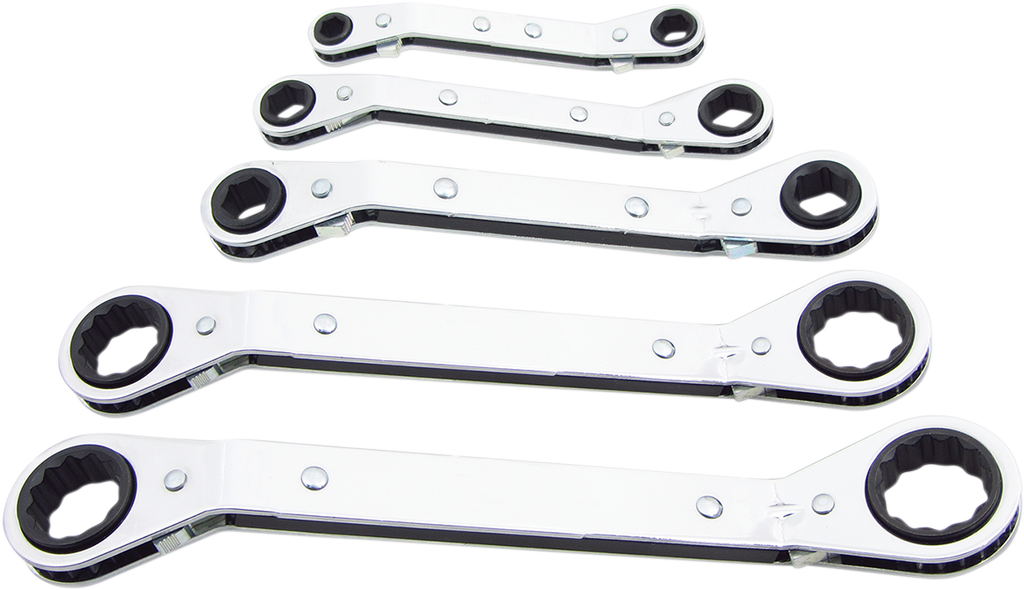 LANG TOOLS Ratcheting Wrench Set - Wrench Set / Ratcheting Offset / SAE 3850-0440