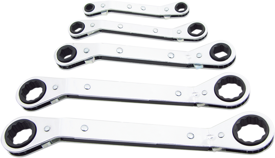 LANG TOOLS Ratcheting Wrench Set - Wrench Set / Ratcheting Offset / SAE 3850-0440