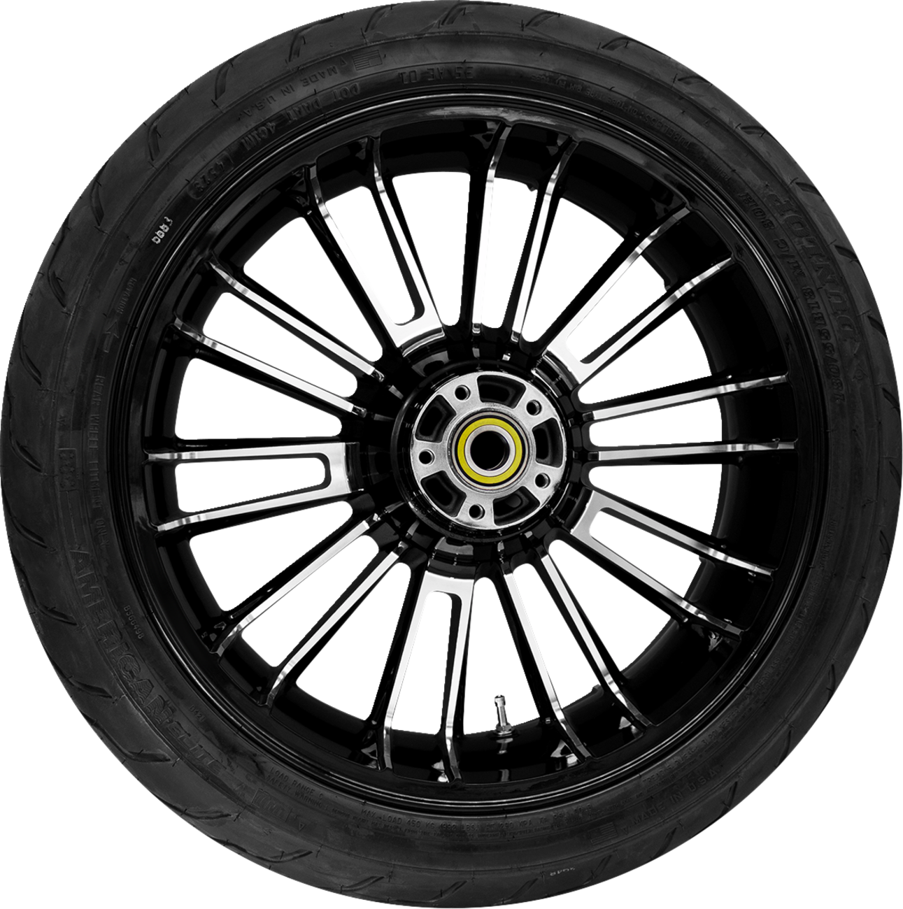 COASTAL MOTO Atlantic Rear Wheel - Black Cut (18") | Dunlop Tire (180/55B18) 0336-0027