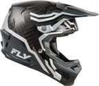 FLY Racing Formula S Carbon Byte Youth Helmet (2026) - Black Carbon / Grey / Silver - View 13