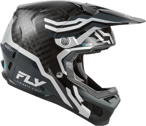 FLY Racing Formula S Carbon Byte Helmet (2026) - Black Carbon / Grey / Silver - View 29