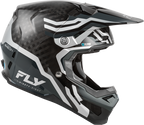 FLY Racing Formula S Carbon Byte Youth Helmet (2026) - Black Carbon / Grey / Silver - View 29