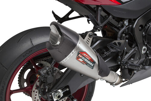 Yoshimura GSX-R1000 17-25 AT2 Stainless Slip-On Exhaust, w/ Stainless Muffler