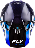 FLY Racing Formula S Carbon Byte Youth Helmet (2026) - Blue Carbon / Blue / White - View 11