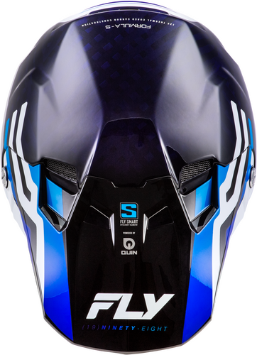 FLY Racing Formula S Carbon Byte Helmet (2026) - Blue Carbon / Blue / White - View 27