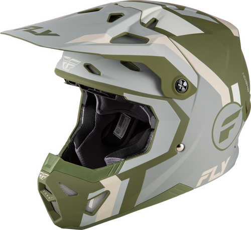 FLY Racing Formula CP Seal Helmet (2026) - Stone / Khaki / Olive - View 19