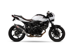 Yoshimura SV650 17-26/SV650X 19-26 AT2 Stainless Slip-On Exhaust, w/ Carbon Fiber Muffler