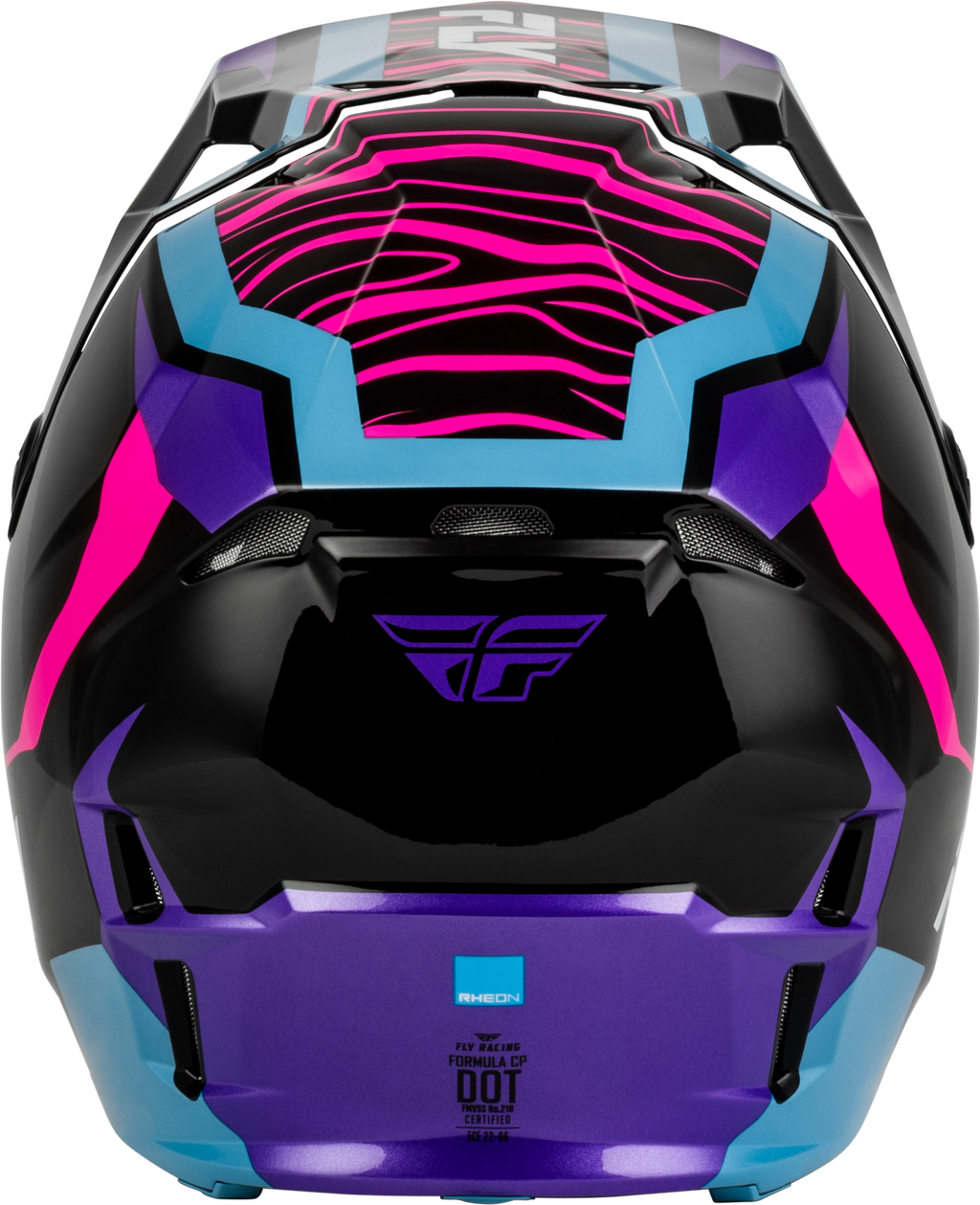 FLY Racing Formula CP Charge Helmet (2027) - Black / Purple / Pink / Blue - View 6