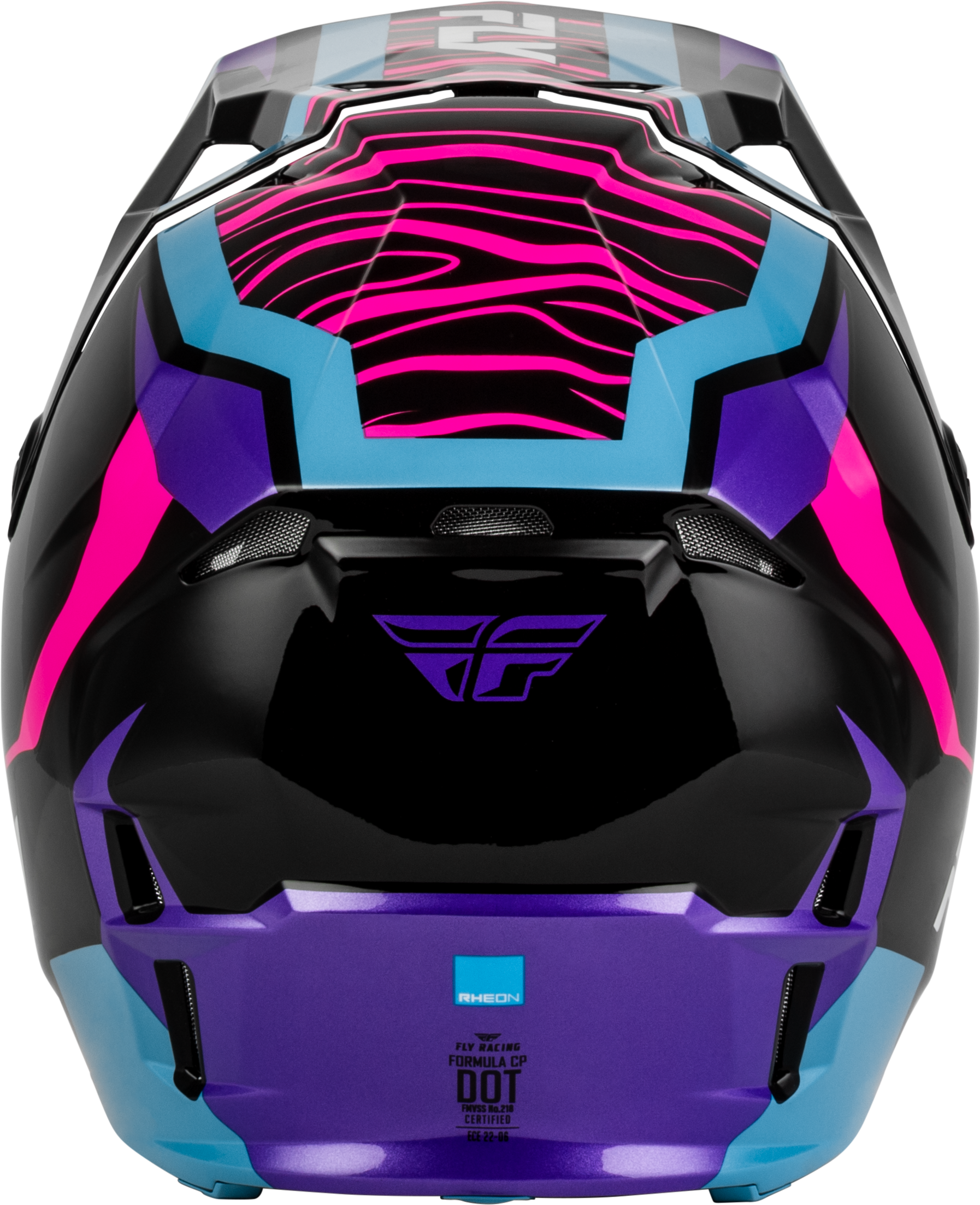 FLY Racing Formula CP Charge Helmet (2027) - Black / Purple / Pink / Blue - View 6
