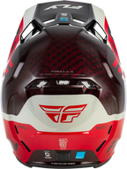 FLY Racing Formula S Carbon Byte Youth Helmet (2026) - Red Carbon / Red / Grey - View 24