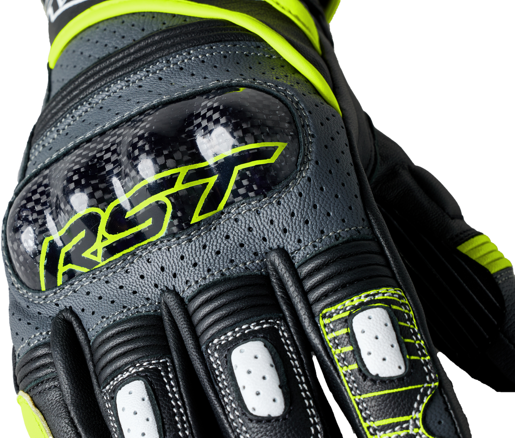 RST Fulcrum CE Men's Glove - Grey / Fluorescent Yellow / Black - View 11