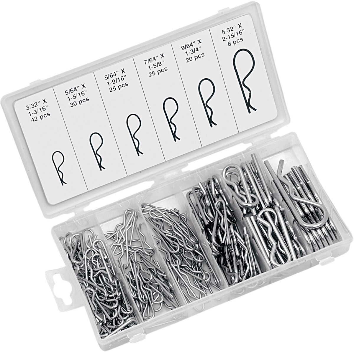 PERFORMANCE TOOL Hitch Pin Assortment - Pin Assortment / Hitch / 150-Piece 2402-0092