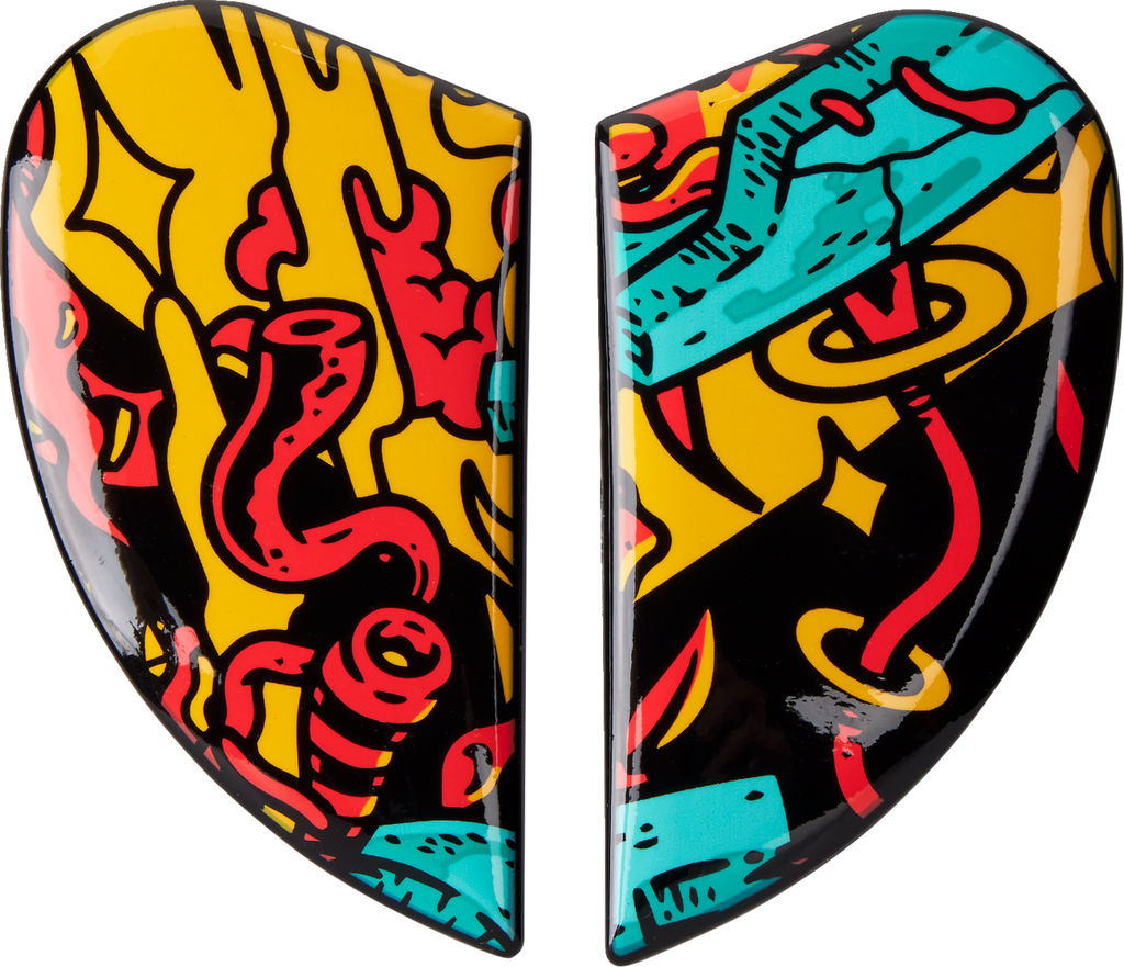 ICON Airform™ Helmet Side Plates — The Munchies - Airform™ Side Plates / Munchies / Blue 0133-1509