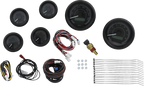 DAKOTA DIGITAL MVX-8K Series Analog/Digital Gauge Kit — 8604KGK Model - MVX-8K Series Analog/Digital 6-Gauge Kit / Black Bezel / Black Face with Gray Background 2212-0437