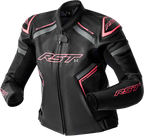 RST S-1 CE Women's Leather Jacket - Black / Fluorescent Pink - View 1