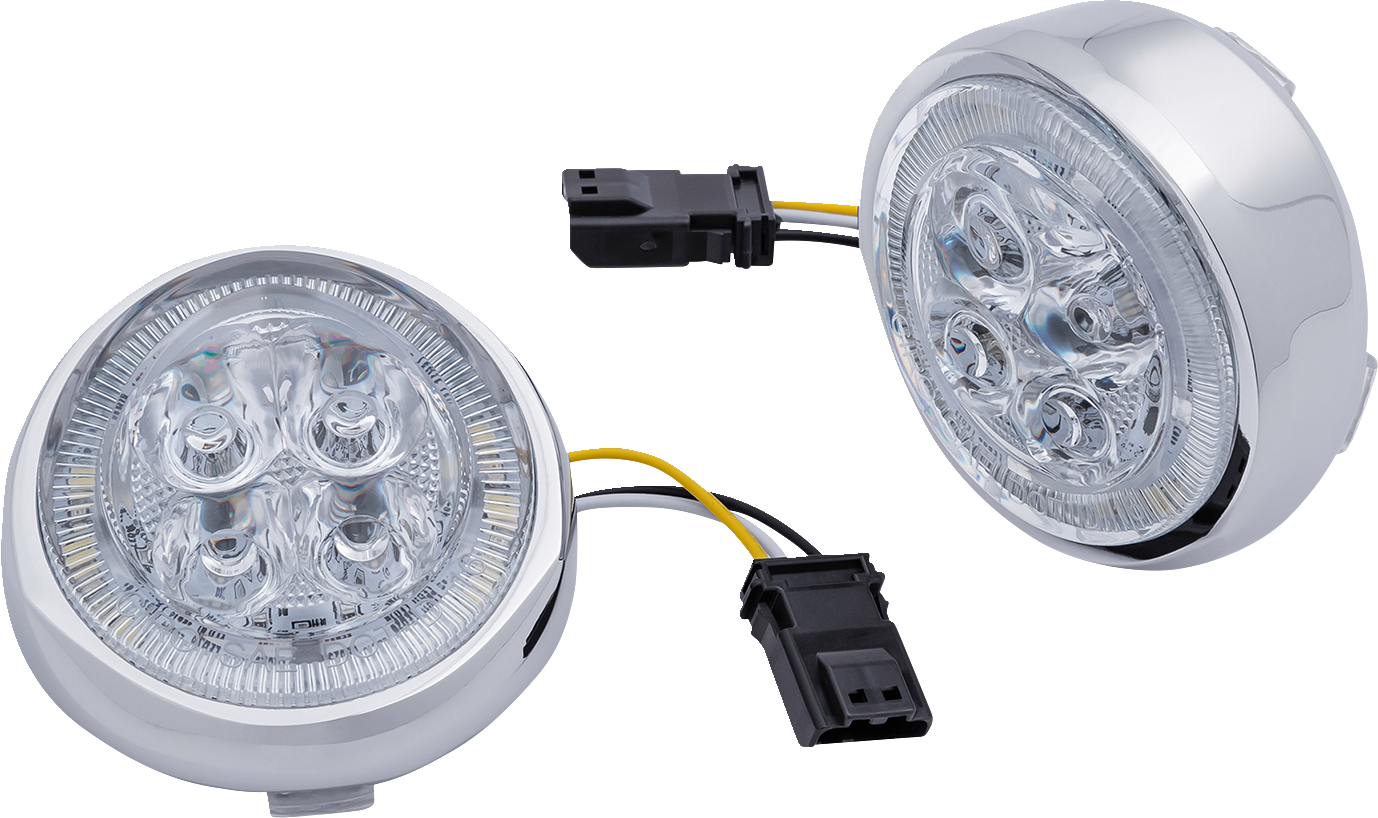 CIRO Turn Signal Insert - Front / Chrome/Clear 2040-2907