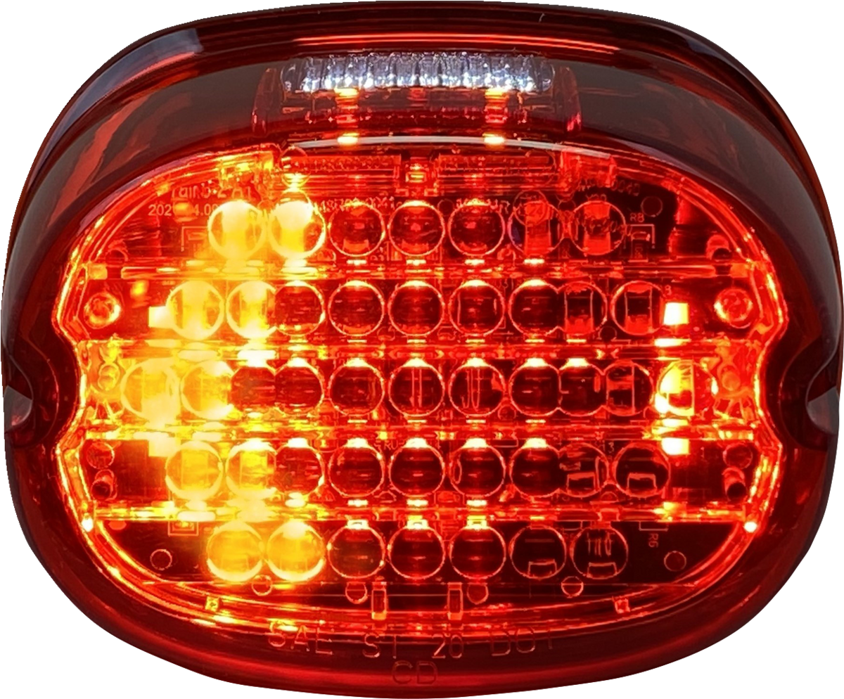 CUSTOM DYNAMICS Taillight w/ Integrated Turn Signal - Top Window / Red Lens 2010-1444