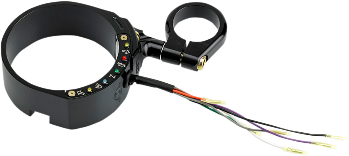 JOKER MACHINE Speedometer Relocation Bracket with Easy Mount Clamp - Black Anodized / For 49 mm Fork 2210-0478
