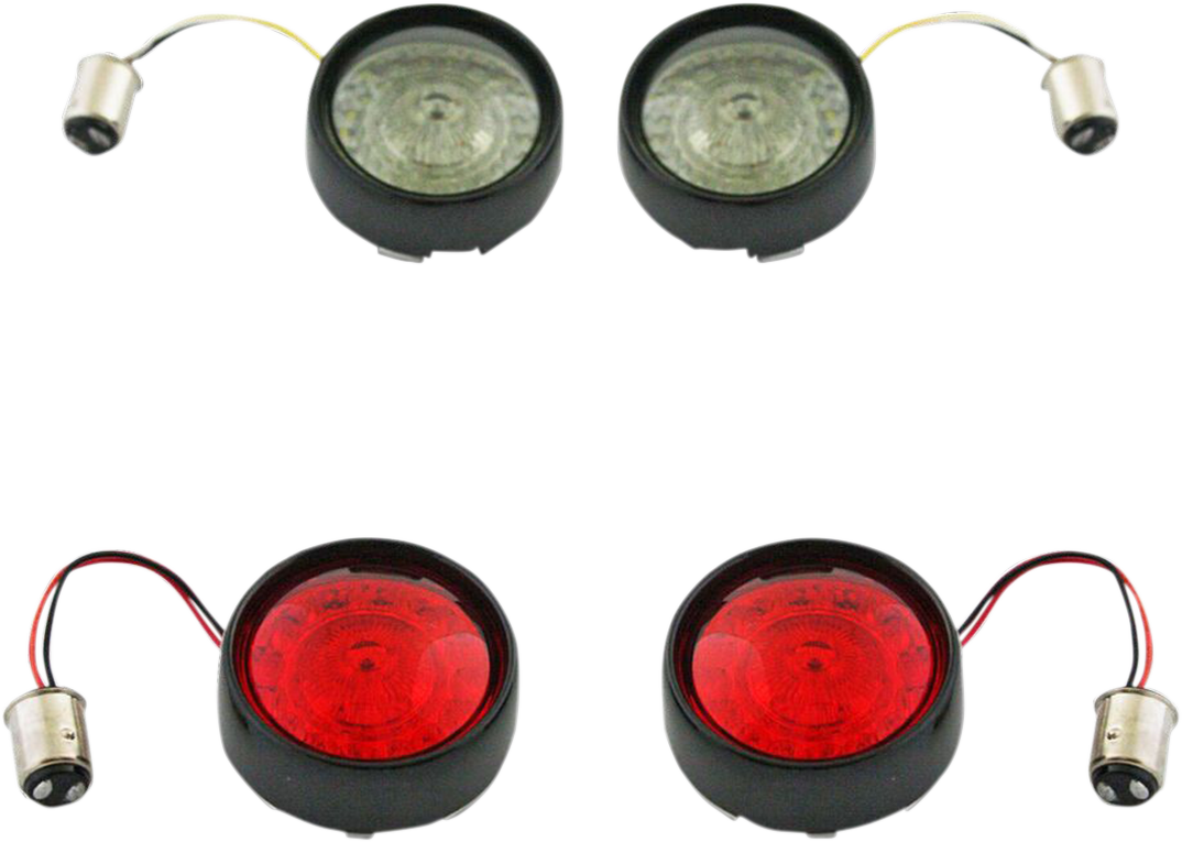 CUSTOM DYNAMICS Full Bullet Turn Signal Conversion Kit - Black 2020-1597