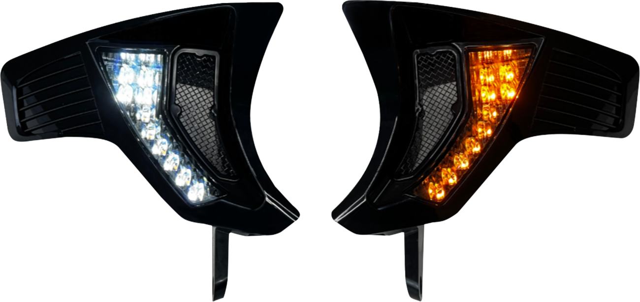 CUSTOM DYNAMICS Shark Demon® Turn Signal Vents - Smoke Lens 2040-3445