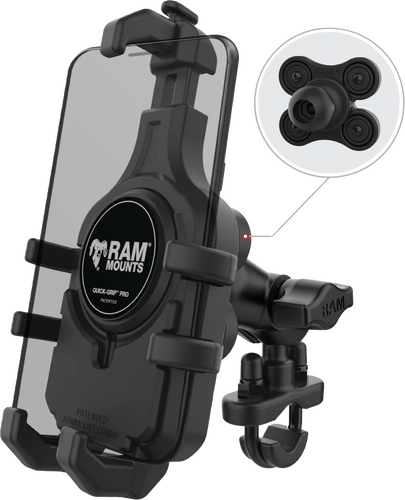 RAM Mounts RAM-B-149Z-A-PD5VU Quick-Grip Pro Hbar Phn Mount with Vibe Safe Short