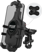 RAM Mounts RAM-B-149Z-A-PD5VU Quick-Grip Pro Hbar Phn Mount with Vibe Safe Short