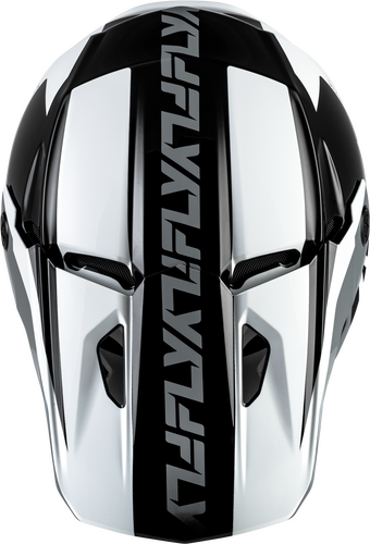 FLY Racing Kinetic Crest Helmet (2026) - Black / White / Grey - View 25