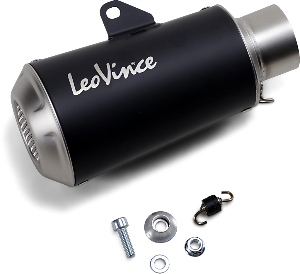 LEOVINCE 54mm Universal LV-10 Slip-On Muffler - Black Edition 9746BU