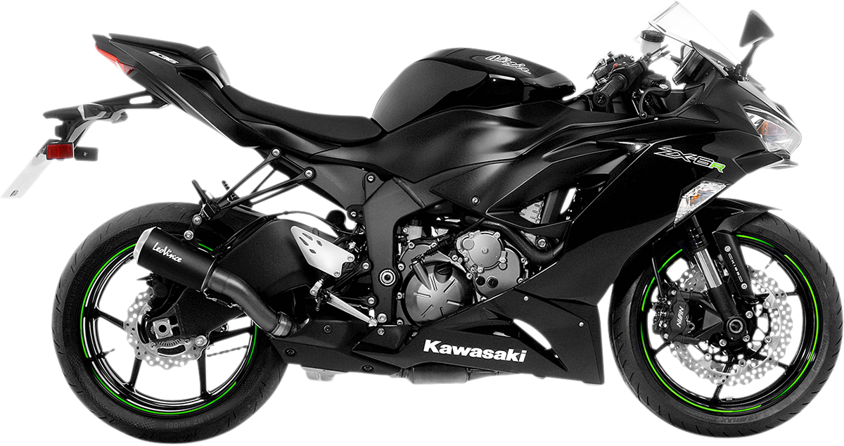 LEOVINCE LV-10 Slip-On Muffler - Black Stainless Steel - ZX-6R 15233BU