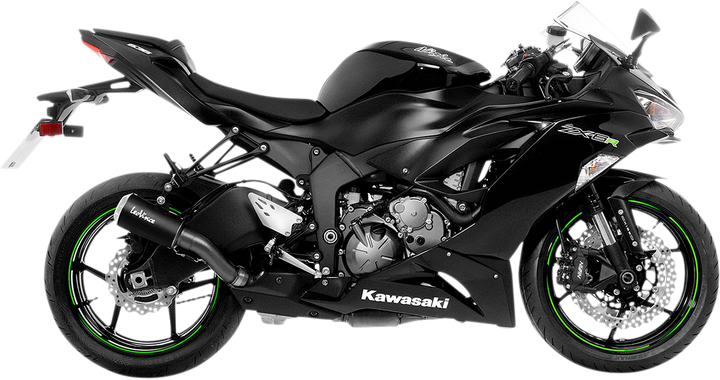 LEOVINCE LV-10 Slip-On Muffler - Black Stainless Steel - ZX-6R 15233BU
