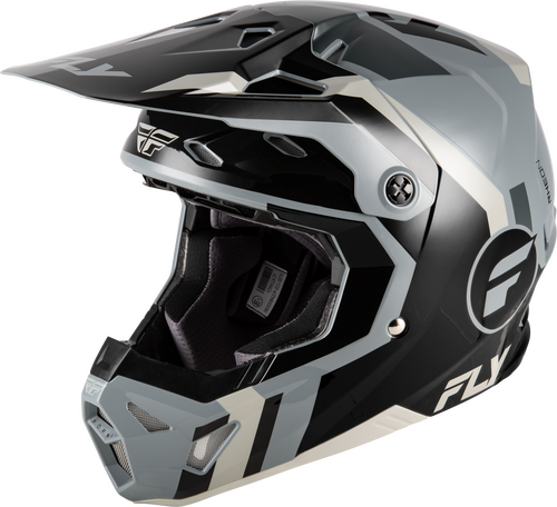 FLY Racing Formula CP Seal Helmet (2026) - Black / Grey / Light Grey - View 17