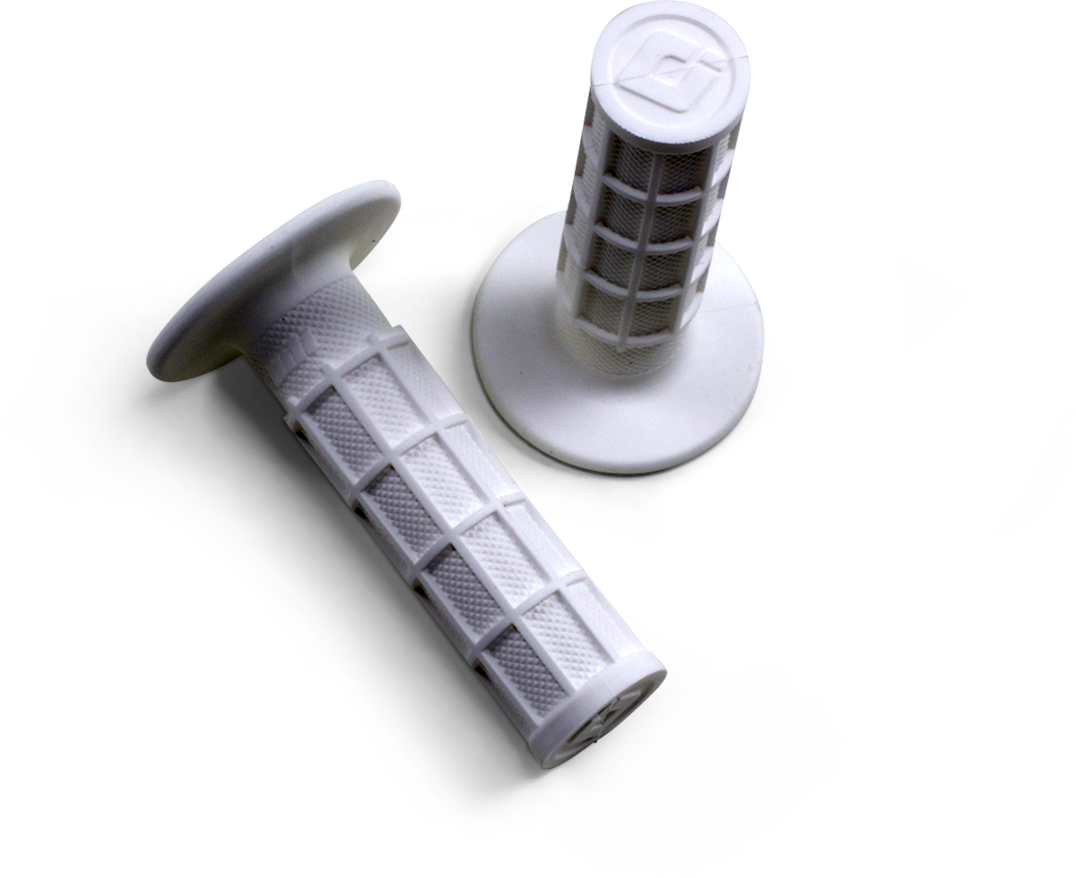 ODI Ruffian MX Full Waffle Single-Ply Grips - White H02RFSW