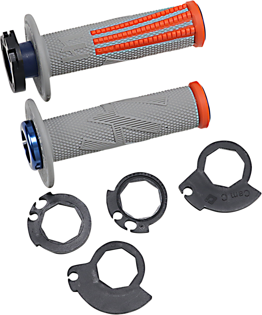 ODI Emig Pro V2 Lock-On Grips - Gray/Orange H36EPGO