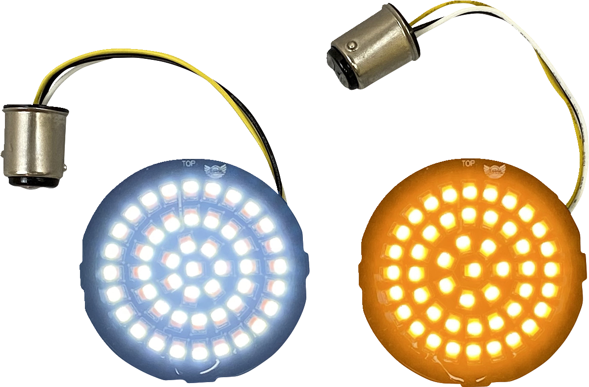 CUSTOM DYNAMICS Amber/White LED Turn Signal Inserts - 2020-1881