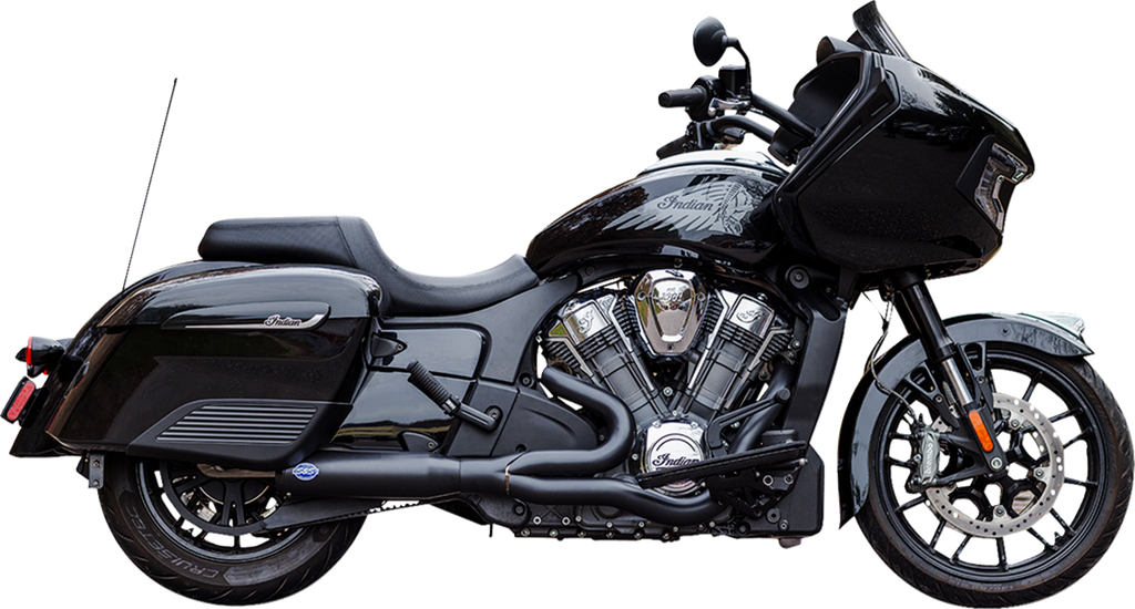 2-into-1 Qualifier Exhaust System - Race Only - Black - Stainless Steel