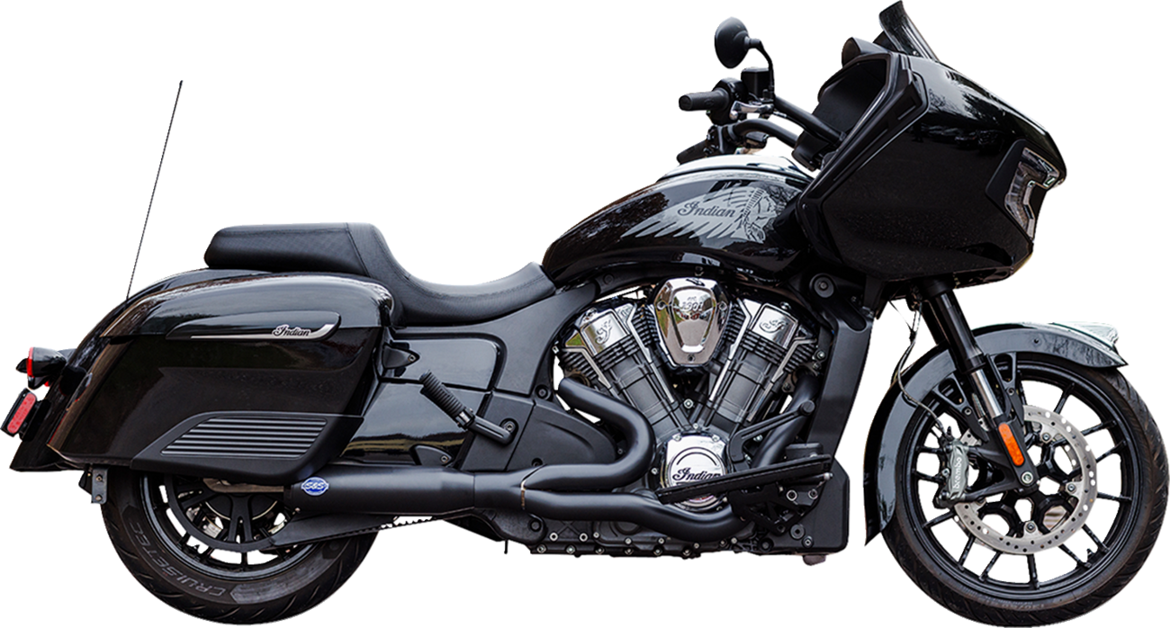 2-into-1 Qualifier Exhaust System - Race Only - Black - Stainless Steel