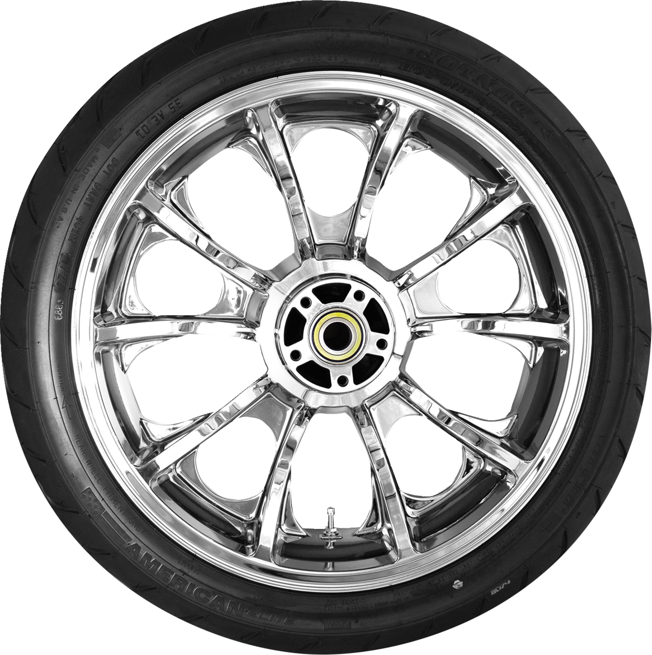 COASTAL MOTO Largo Rear Wheel - Chrome (18") | Dunlop AE2 Tire (180/55B18) 0336-0050