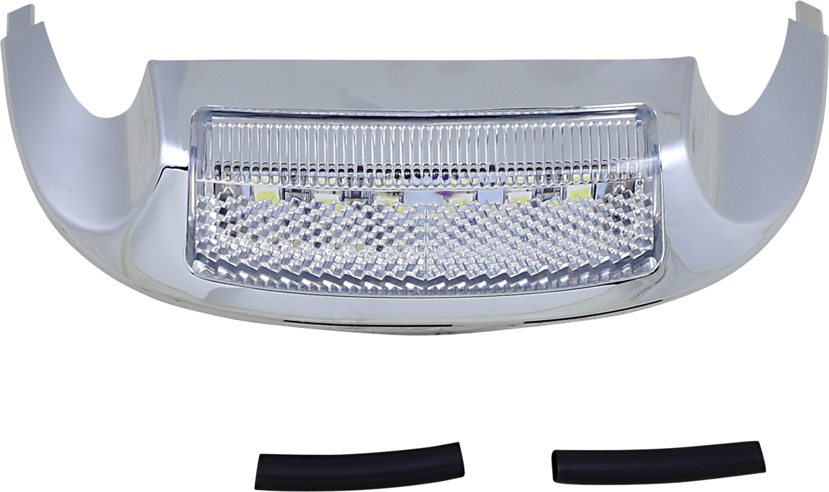 CUSTOM DYNAMICS LED Front Fender Tip - White LED/Clear Lens / Chrome 2040-1624