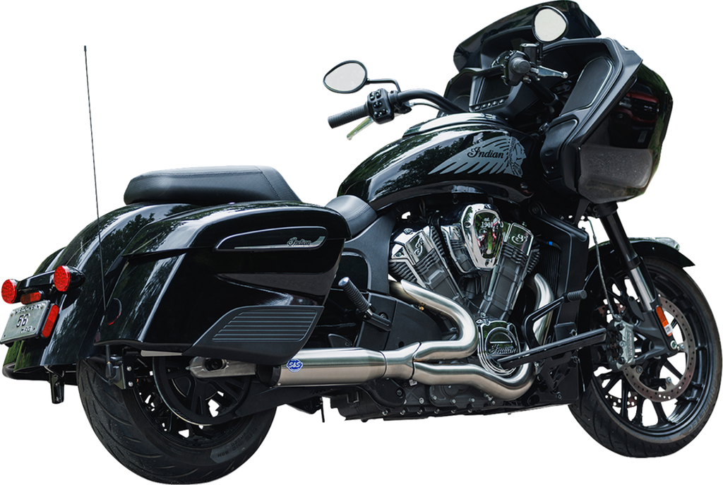 2-into-1 Qualifier Exhaust System - 50-State - Brushed - Stainless Steel