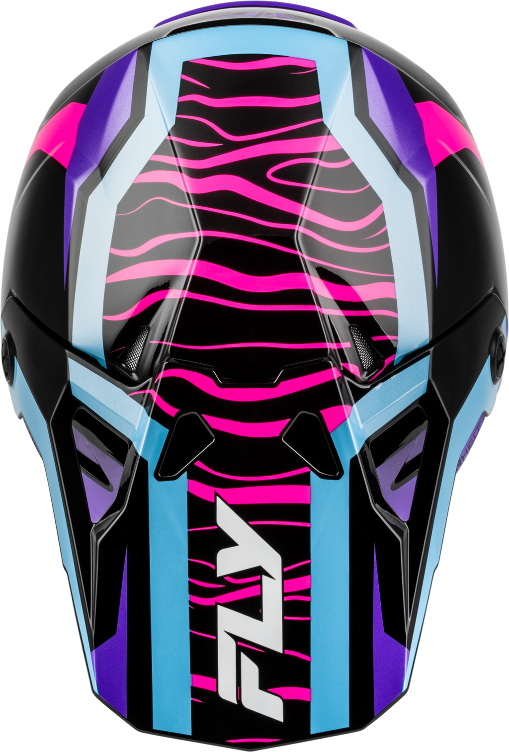 FLY Racing Formula CP Charge Helmet (2027) - Black / Purple / Pink / Blue - View 10