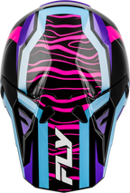 FLY Racing Formula CP Charge Helmet (2027) - Black / Purple / Pink / Blue - View 10