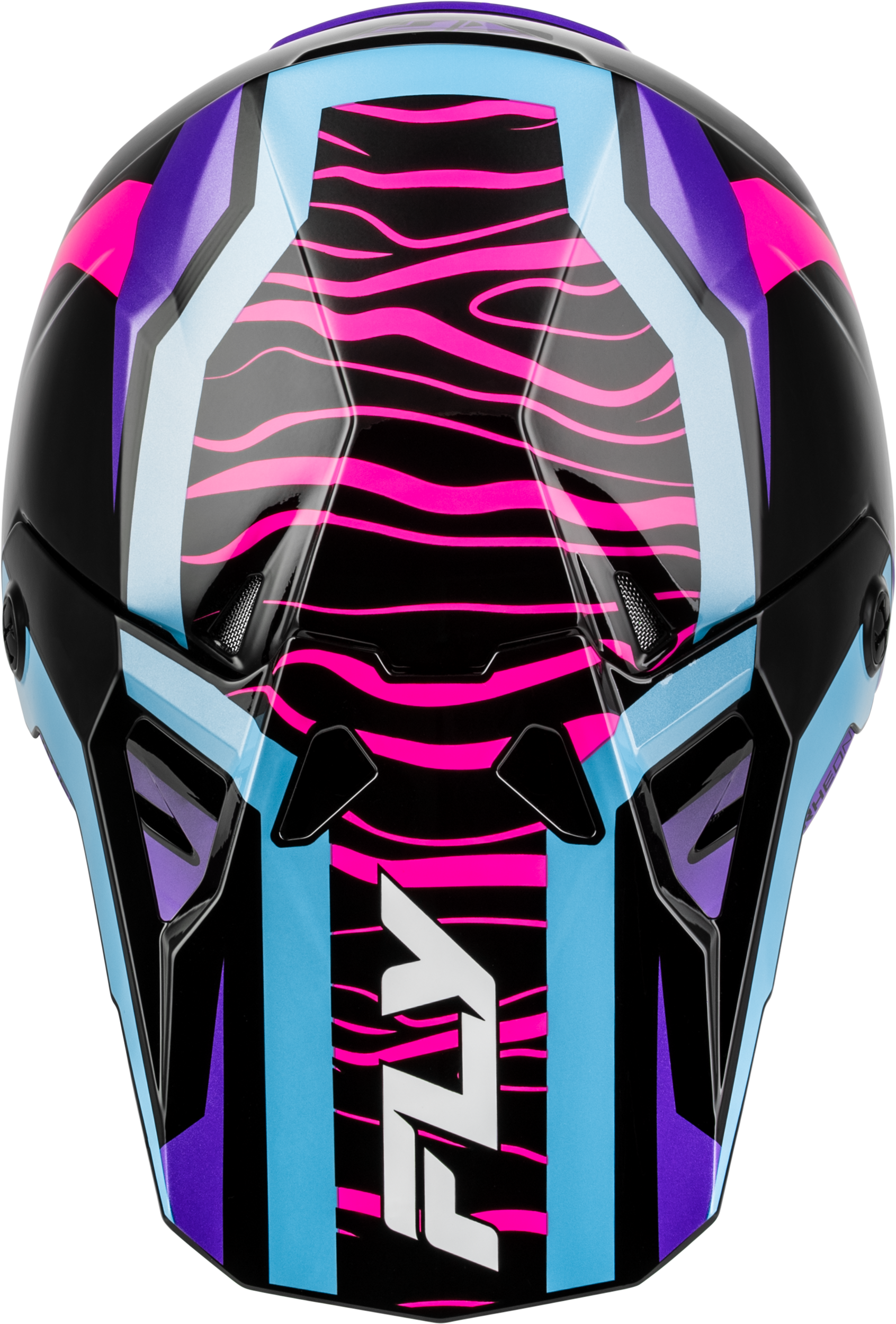 FLY Racing Formula CP Charge Helmet (2027) - Black / Purple / Pink / Blue - View 10